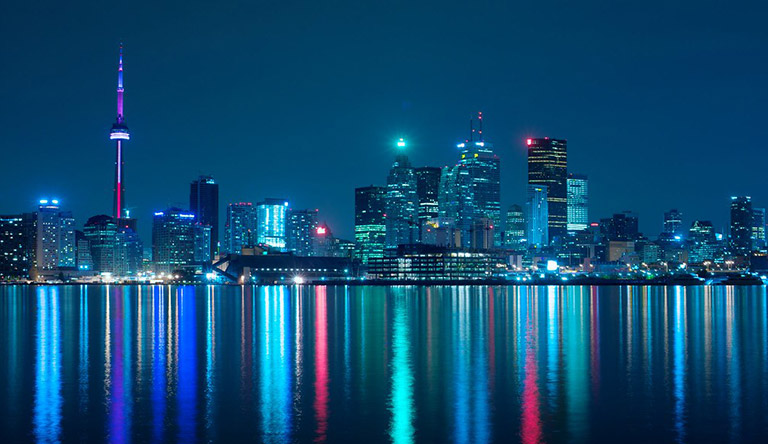 A cityscape view of a North American major city